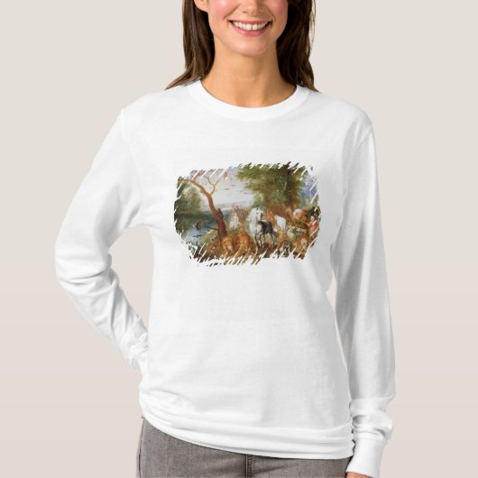 ノアの箱舟に入っている動物 Tシャツ (正面)