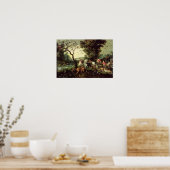 ノアの箱舟に入る動物たち ポスター (キッチン)