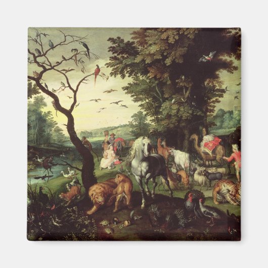 ノアの箱舟に入る動物たち マグネット (正面)