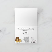 ノアの箱舟のベビーの発表 案内状 (内部)