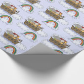 ノアの箱舟のベビーシャワー ラッピングペーパー (角)