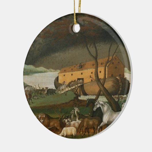 ノアの箱舟のヴィンテージの宗教絵画のオーナメント セラミックオーナメント (左)