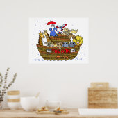 ノアの箱舟の上に二匹ずつ ポスター (キッチン)