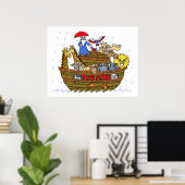 ノアの箱舟の上に二匹ずつ ポスター (ホームオフィス)