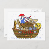 ノアの箱舟の上に二匹ずつ ポストカード (正面/裏面)