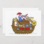 ノアの箱舟の上に二匹ずつ 招待状 (正面/裏面)