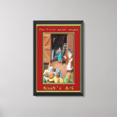 ノアの箱舟の人々が船の中に入る創世記6 キャンバスプリント (正面)