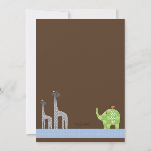 ノアの箱舟の写真の誕生の発表 案内状 (裏面)