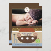 ノアの箱舟の写真の誕生の発表 案内状 (正面/裏面)