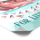 ノアの箱舟の子供向け壁画（キリスト教保育園用） ポスター (角)