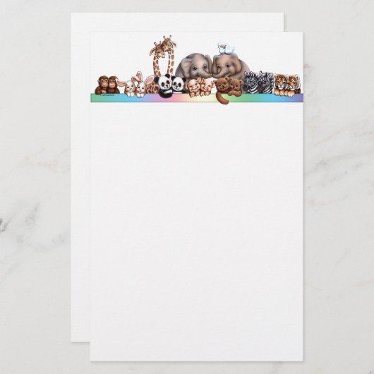 ノアの箱舟の文房具 便箋 (正面/裏面)