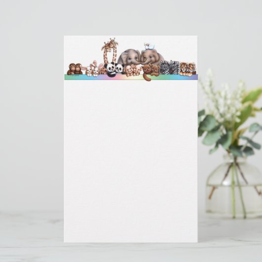 ノアの箱舟の文房具 便箋 (スタンド正面)