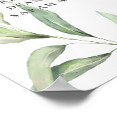 ノアの箱舟の緑の赤ちゃんシャワーのシーティングチャート ポスター (角)