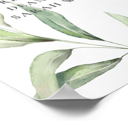 ノアの箱舟の緑の赤ちゃんシャワーのシーティングチャート ポスター (角)