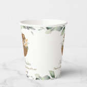 ノアの箱舟の緑の赤ちゃんシャワー洗礼誕生日 紙コップ (左)