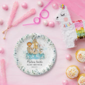 ノアの箱舟の緑の赤男女兼用ちゃんシャワー ペーパープレート (パーティー)