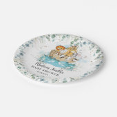 ノアの箱舟の緑の赤男女兼用ちゃんシャワー ペーパープレート (アングル)