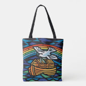 ノアの箱舟の編集されていないヴィンテージ写真の古い美学 トートバッグ (裏面)