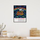 ノアの箱舟の編集されていないヴィンテージ写真の古い美学 ポスター (キッチン)