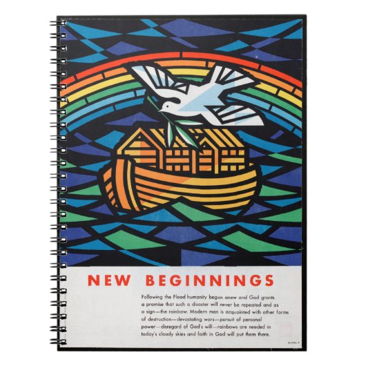 ノアの箱舟の編集されていないヴィンテージ写真古い美学P ノートブック (正面)