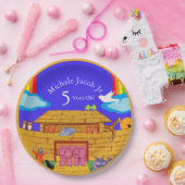 ノアの箱舟の誕生日パーティレインボゾウ ペーパープレート (パーティー)