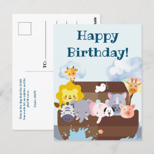 ノアの箱舟の誕生日 ポストカード