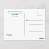 ノアの箱舟の誕生日 ポストカード (裏面)