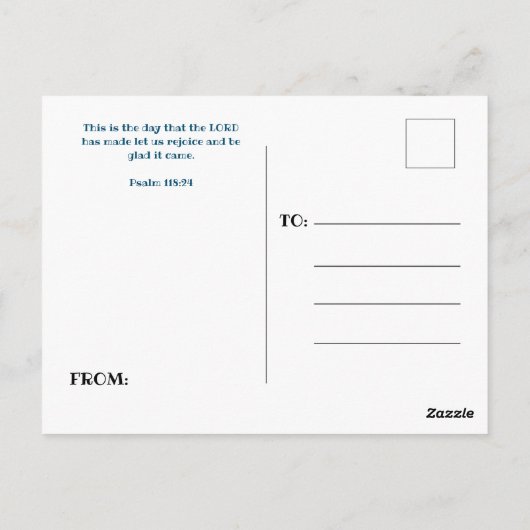 ノアの箱舟の誕生日 ポストカード (裏面)