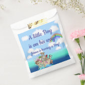 ノアの箱舟の赤ちゃんシャワーのお願い フェイバーバッグ (封をした状態)