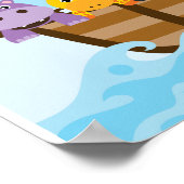 ノアの箱舟の赤ちゃんシャワーパーティーバナーのポスター ポスター (角)