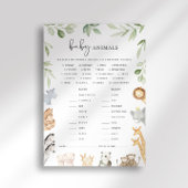 ノアの箱舟の赤ちゃんシャワー赤ちゃん動物マッチゲーム 招待状