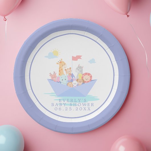 ノアの箱舟の赤ちゃんシャワー ペーパープレート