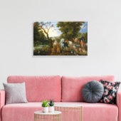 ノアの箱舟への動物の侵入 キャンバスプリント (インサイチュ (リビング))