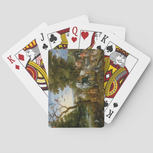 ノアの箱舟への動物の侵入 トランプ (裏面)