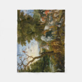 ノアの箱舟への動物の侵入 フリースブランケット (正面)