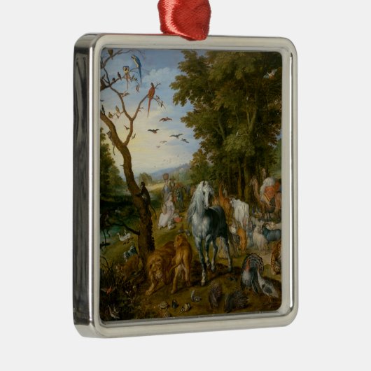 ノアの箱舟への動物の侵入 メタルオーナメント (右)