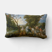 ノアの箱舟への動物の侵入 ランバークッション (裏面)