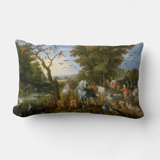 ノアの箱舟への動物の侵入 ランバークッション (正面)
