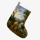 ノアの箱舟への動物の侵入 ラージクリスマスストッキング (正面 (吊り時))