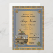 ノアの箱舟クリスチャンベビーシャワー招待状 招待状 (正面/裏面)