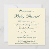 ノアの箱舟バイヒドリー、ヴィンテージベビーシャワー 招待状 (裏面)