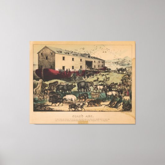 ノアの箱舟バイ・カリアー&イヴ（1868年～78年） キャンバスプリント (正面)