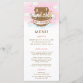 ノアの箱舟ピンクの女の子ツインズベビーシャワー プログラム (正面)