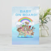 ノアの箱舟ベビーシャワーの招待状 招待状 (スタンド正面)