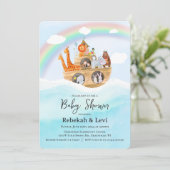 ノアの箱舟ベビーシャワー招待状 招待状 (スタンド正面)