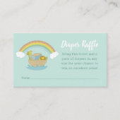 ノアの箱舟ボホ赤ちゃんシャワーおむつラッフル エンクロージャーカード (正面)