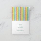 ノアの箱舟ボホ赤ちゃんシャワー サンキューカード (内部)