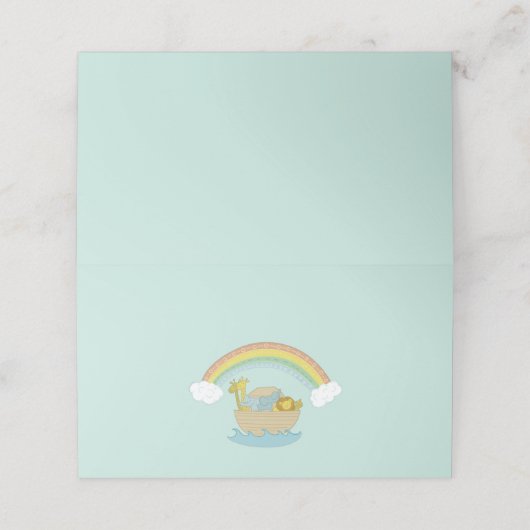 ノアの箱舟ボホ赤ちゃんシャワー プレイスカード (外部開封)