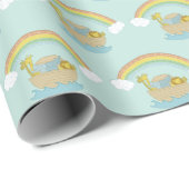 ノアの箱舟ボホ赤ちゃんシャワー ラッピングペーパー (ロールコーナー)
