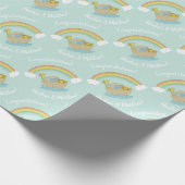 ノアの箱舟ボホ赤ちゃんシャワー ラッピングペーパー (角)